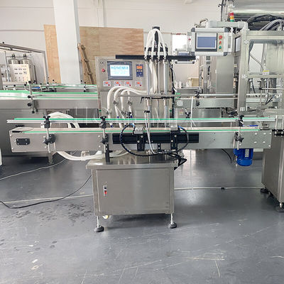 Otomatik şişe sıvı doldurma makineleri 4 başlı doldurma hattı