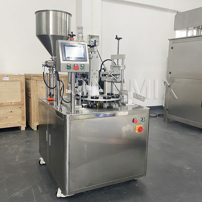 Döner ultrasonik plastik tüp doldurma ve mühürleme makinesi yarı otomatik