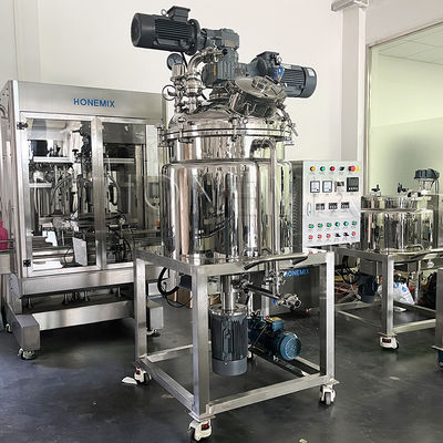 Krem Vakum Emulsif Mikatör Makine İki yönlü Karıştırma Yatay Motoru