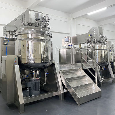 PLC Vakum Homogenize Emulsifleştirme Karıştırıcı Makine Özel Kombine