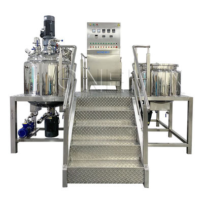Hassas Vakum Emulsifleştirme Karıştırıcı 220V / 380V Vücut Kremi Yapma Makinesi