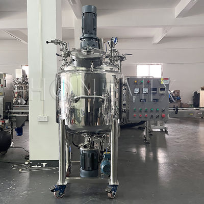 300L Yüksek Kesme Vakumlu Emulsifleştirme Karıştırıcı Çayır Yağı için Hareketli
