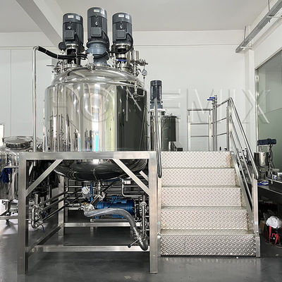 Sabit vakumlu emülsifleştirme karıştırıcı 1000L diş macunu yapma makinesi 5.5KW