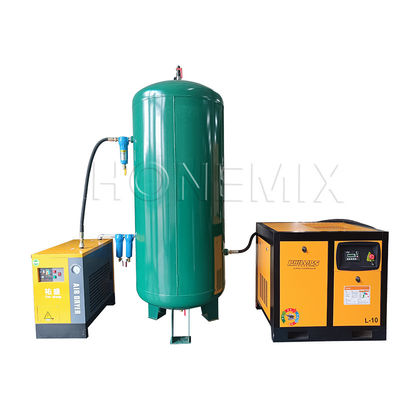 Güçlü yardımcı ekipman 7.5KW / 10HP vida hava kompresörü seti