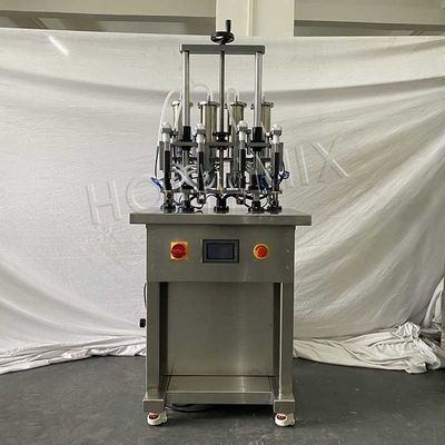 Yarım Otomatik Parfüm Yapma Makinesi Dört Başlı Vakum Doldurma Makinesi