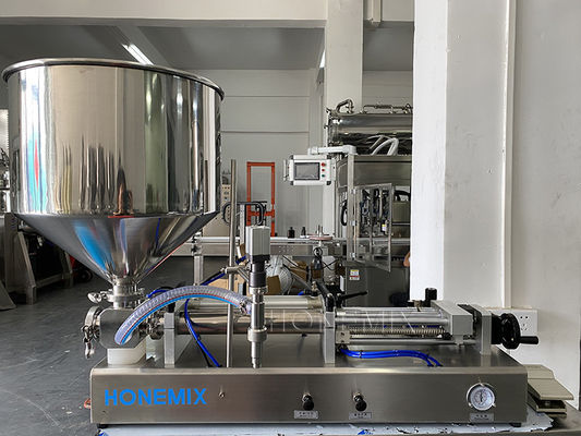 Yatay dezenfekte edici gel doldurma makinesi bir nozzle yarı otomatik doldurma makinesi
