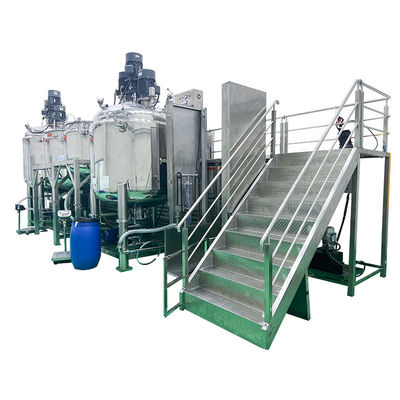 Hijyen Vacuum Emulsifleştirme Karıştırıcı 2000L 3000L Diş macunu imalat makinesi