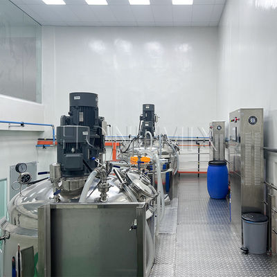 Hijyen Vacuum Emulsifleştirme Karıştırıcı 2000L 3000L Diş macunu imalat makinesi