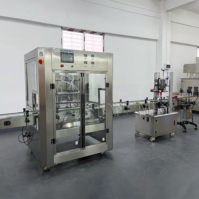 220V Sos Şişesi Sıvı Doldurma Makineleri PLC Kontrolü Sızdırmaz Tasarım