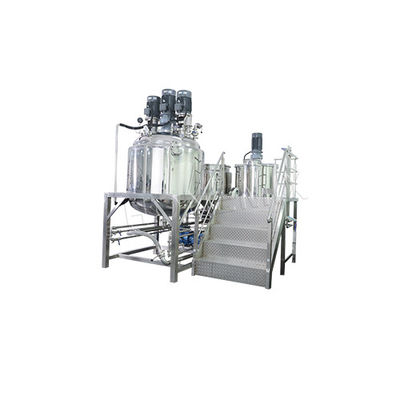 Sabit vakumlu emülsifleştirme karıştırıcı 1000L diş macunu yapma makinesi 5.5KW