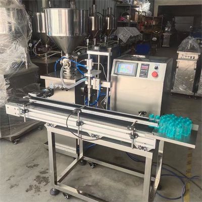 Konveyörlü dikey yarı otomatik şampuan şişesi doldurma makinesi