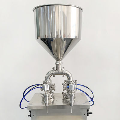 Dikey Piston Doldurma Makinesi Pnömatik Kontrol Krem Doldurma Makinesi 2 baş