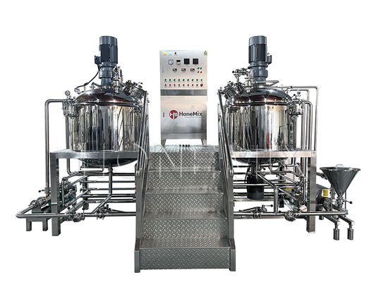 Vakum Emulsifleştirme Karıştırıcı Vücut Kremi Losyon Yapma Makinesi