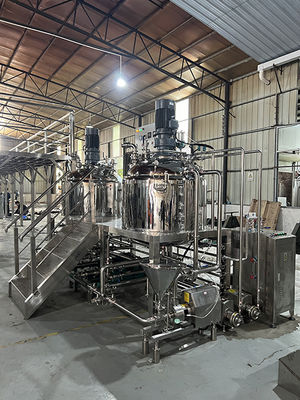 Vakum Emulsifleştirme Karıştırıcı Vücut Kremi Losyon Yapma Makinesi